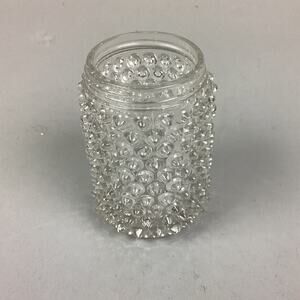 Vintage Modernist 70's Designer Art Glass Mid Century Clear Bubble Vase - 3.5”